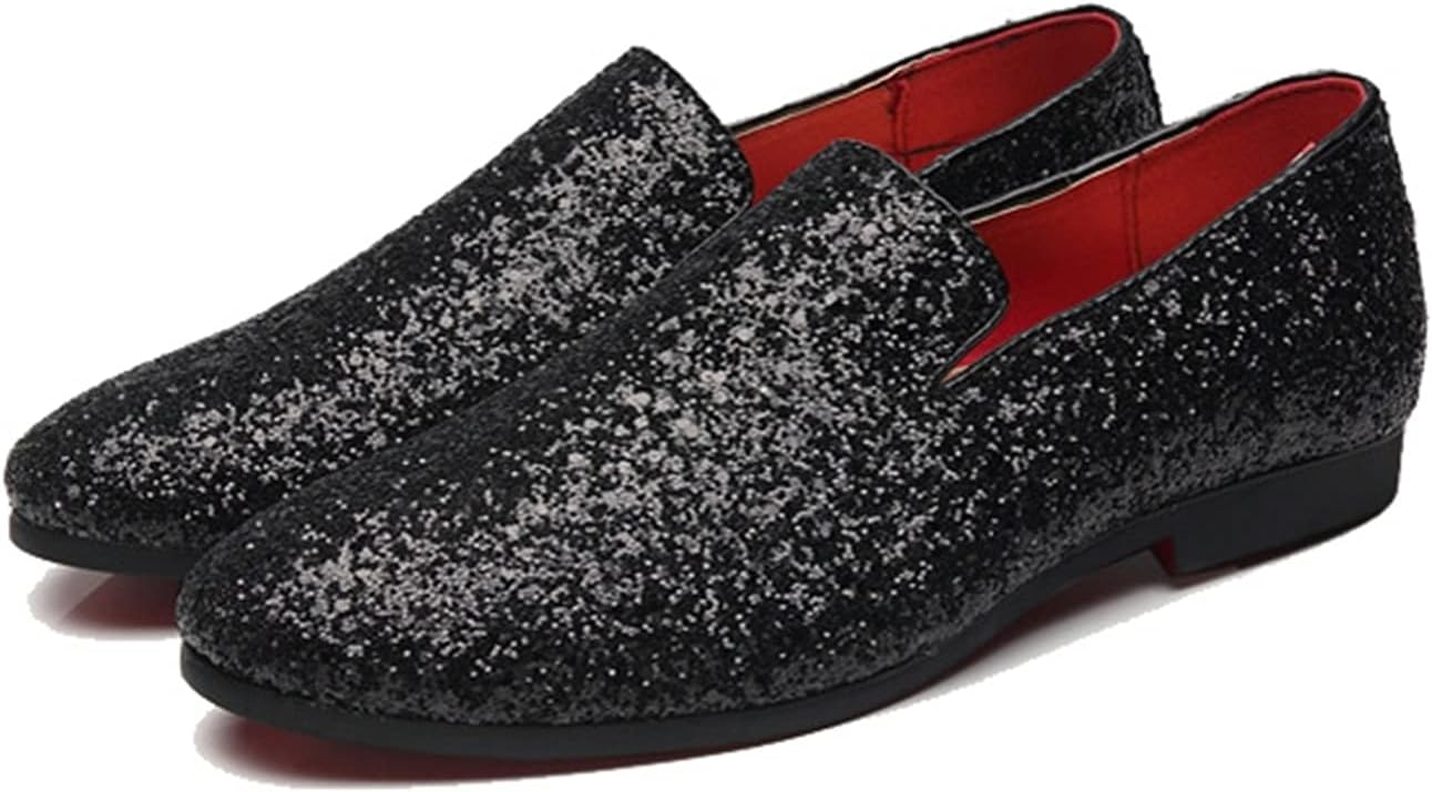 【20%OFFクーポン】モカシン ドライビングシューズ メンズ スパンコール ローファー スリッポン ピカピカ ラインストーン 大きいサイズ カジュアルシューズ ウォーキング 紳士靴 個性的 印象派 ファッション ロック パ