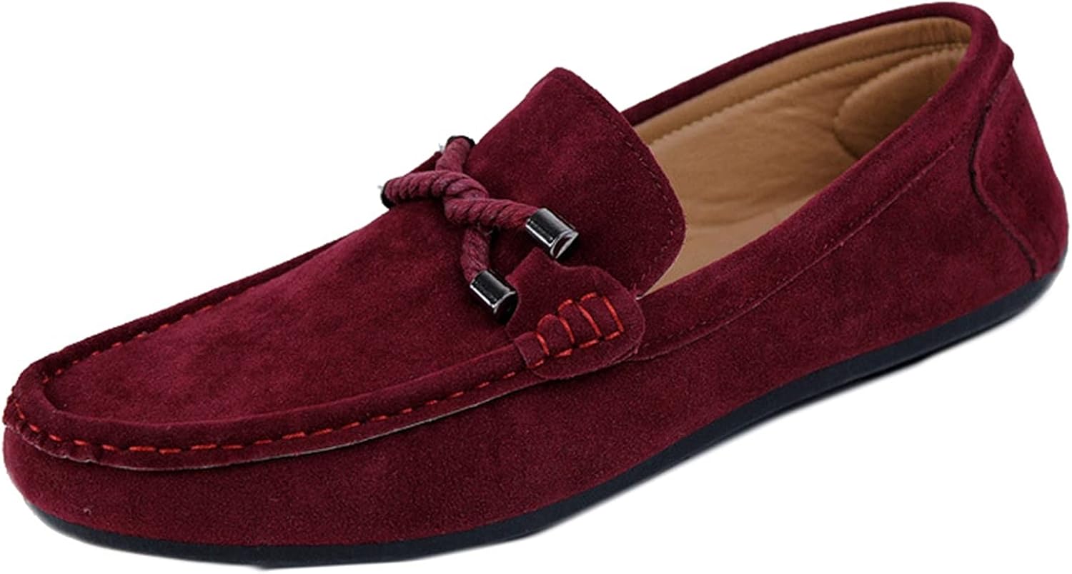 【20%OFFクーポン】ドライビングシューズ スリッポン ローファー メンズ スエード ぺたんこ モカシン 通気性 紳士靴 ビジネスシューズ シンプル 通学 通勤 紳士 男性 彼氏 通勤通学 カジュアルシューズ 赤 青 黒