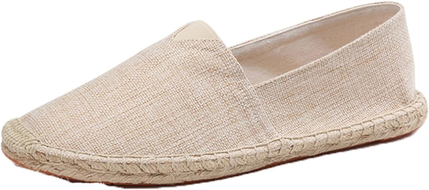 【20%OFFクーポン】エスパドリーユ スニーカー メンズ シンプル 無地 柔らかい 亜麻 疲れない カジュア..