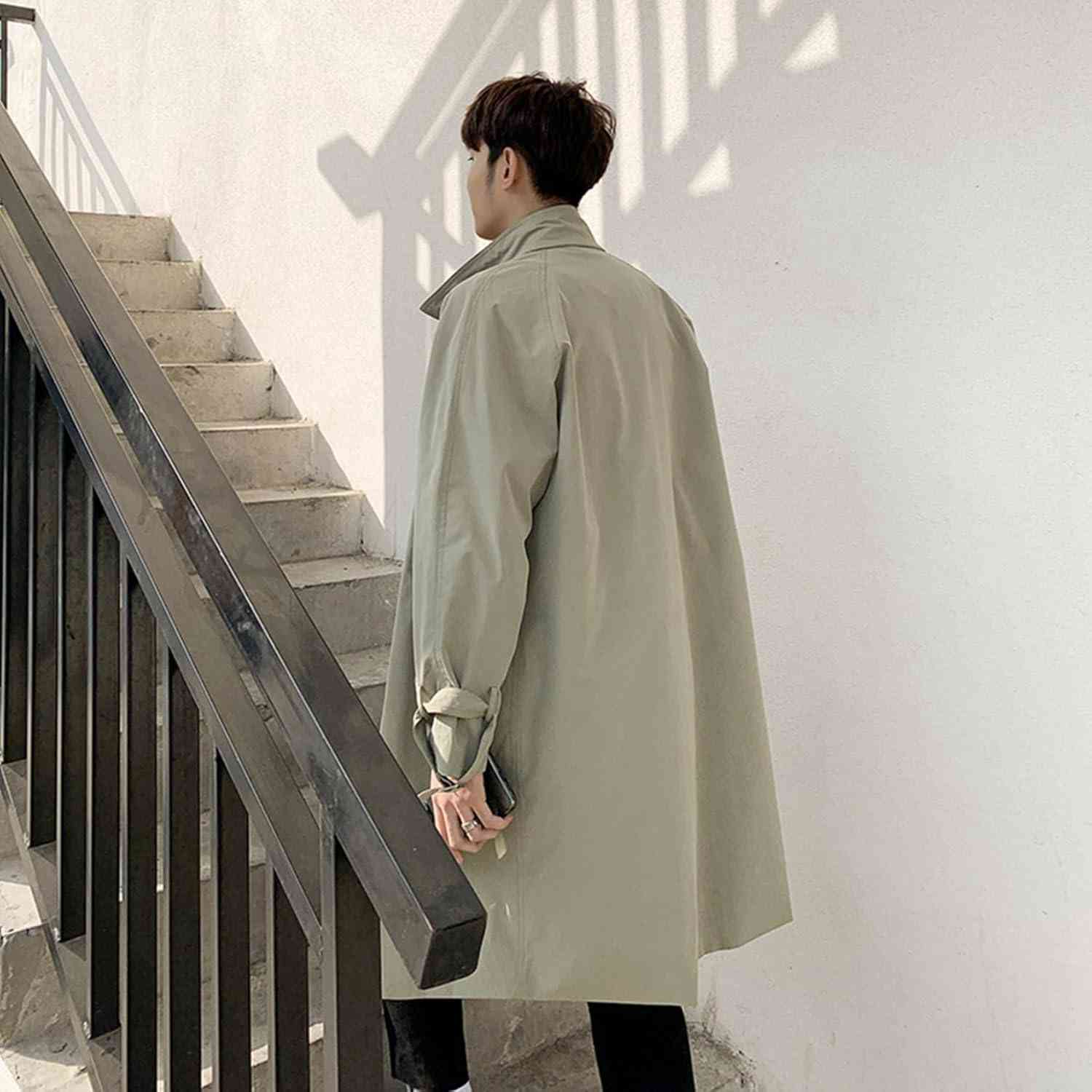 【20%OFFクーポン】ロングコート メンズ 春服 秋服 トレンチコート ロング スタンドカラー 薄手 長袖 ポケット ボタン 無地 スプリングコート 大きいサイズ ゆったり シンプル カジュアル オフィス 旅行 防風 防寒