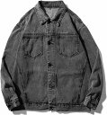 【20%OFFクーポン】デニム ジャケット メンズ 大きいサイズ ジャケット 無地 お洒落 Gジャン ジージャン ダメージ 長袖 スリム おしゃれ 防風 防寒 ...