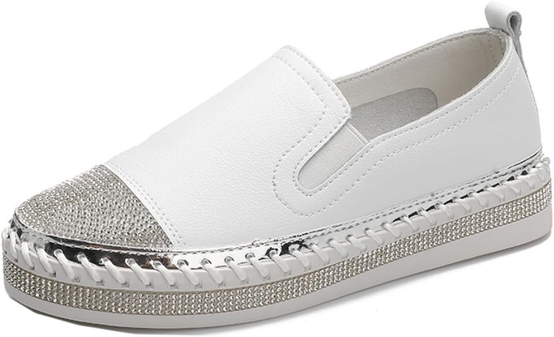 【20%OFFクーポン〜】スリッポン レディース 厚底 スニーカー すりっぽん 大きいサイズ ホワイト 白 黒 ブラック 歩きやすい フラットシューズ ローカット ぺたんこ ペタンコ グリッター キラキラ 靴 シューズ おしゃ