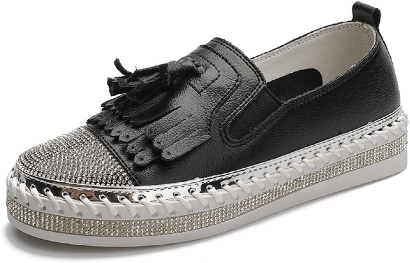 【20%OFFクーポン〜】レディース デッキシューズ スリッポン グリッター キラキラ シンプル 黒 白 タッ..