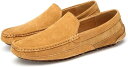 【20%OFFクーポン】ドライビングシューズ デッキシューズ メンズ靴 革靴 防滑 通気性 スエード カップル 運転用 プレゼント 疲れない カジュアル モカシ...