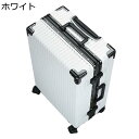 【20%OFFクーポン〜】キャリーケース アルミフレーム スーツケース 鍵付き 盗難防止 41L 大容量 静音 ダブルキャスター 360度回転 キャリーバッグ 耐衝撃 四角 多段階キャリーバー 収納便利 無地 ホワイト 海外旅行 通学 出張(4)
