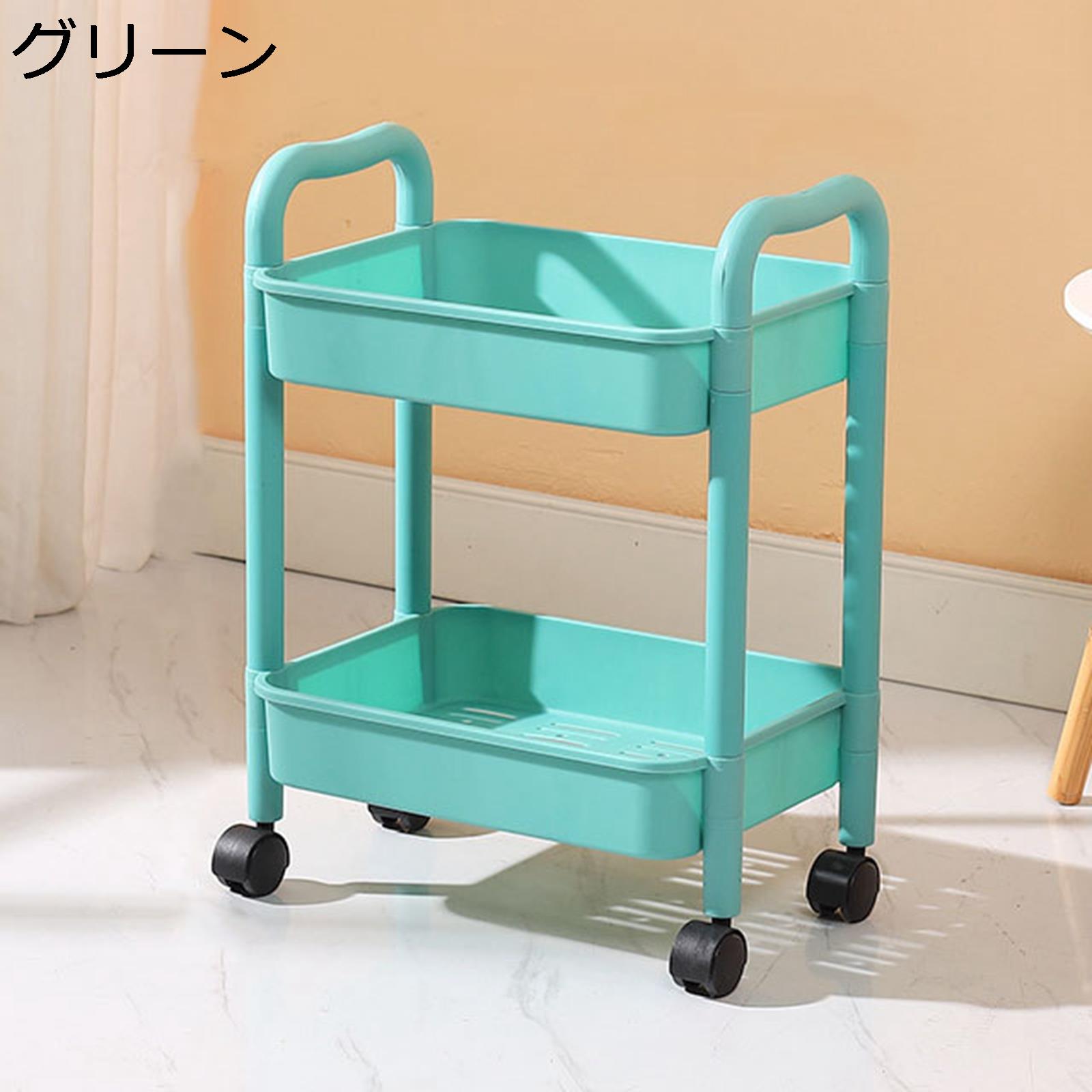 【20%OFFクーポン〜】キッチンワゴン ハンドル付き キャスター付き グレー 4 小物収納 キッチン雑貨 多機能食品棚 省スペース 組み立て簡単 pp 抗菌 乾燥 台所 洗面所 隙間収納 バスケットラック 収納ワゴン トローリー yokos-shop-10001942 Yokos サンプル画像2
