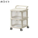【20%OFFクーポン~】キッチンワゴン 3 キャスター付き ハンドル付き 引き出し インストール不要 プラスチック 防蝕防錆 隙間ワゴン 収納棚 バスケットラック 収納ラック 小物収納 キッチン雑貨 多機能食品棚 台所 洗面所 ホワイト 北欧