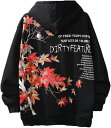 【20%OFFクーポン〜】メンズ パーカー フード付きパーカー 花柄 紅葉柄 プルオーバー 和風 プリント おしゃれ かっこいい 春秋 カジュアル 長袖 スウェ...