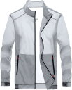 【20%OFFクーポン~】カット ラッシュジャケット メンズ レーヨン スタンドカラー 透け感 二つポケット サマーウェア ラッシュパーカー 蒸れない 涼しい ロングスリーブ ハイキング 夏服 通学 汗染み防止 レジャー 柔ら
