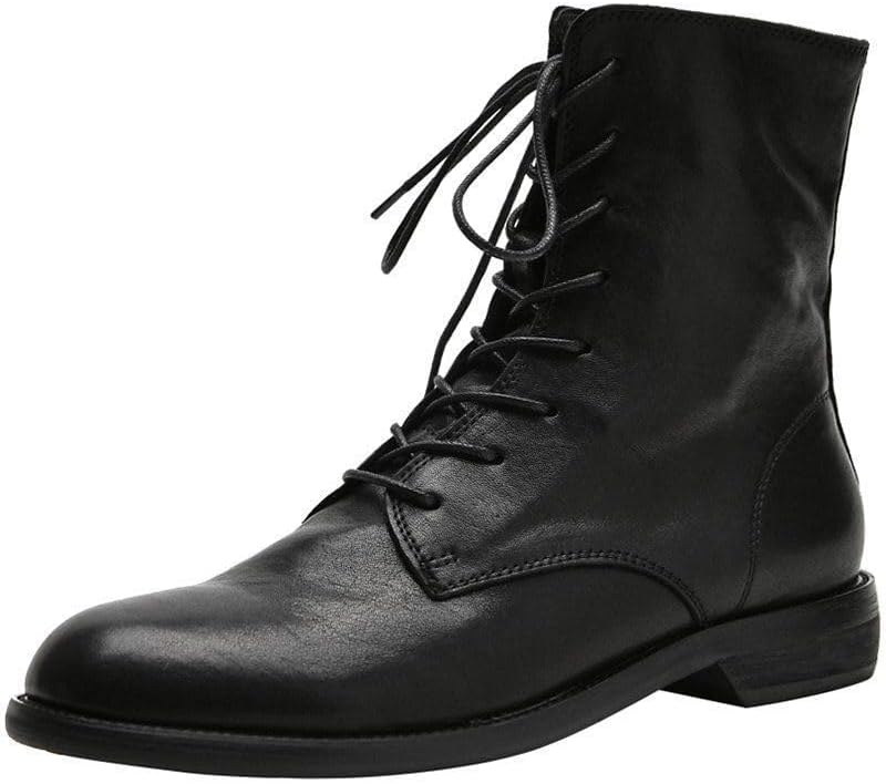 【20%OFFクーポン〜】レディース レースアップブーツ 本革 フラット サイドジップ ショートブーツ 編み上げブーツ 秋冬 レースアップブーツ ブーツ 厚底 ショートブーツ ハイカット 防水 滑らない 女性用