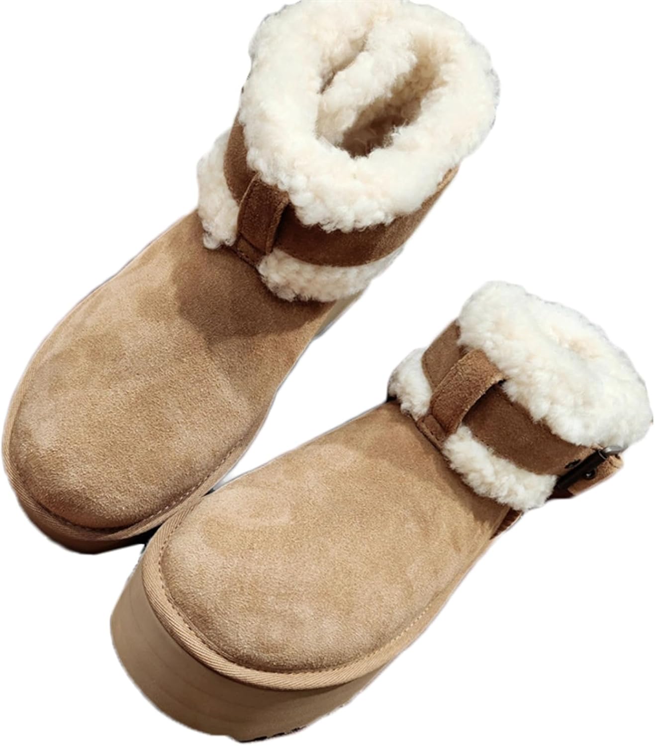 【20%OFFクーポン〜】ショートブーツ 厚底 スノーブーツ レディース 裏ファー ハイカット ムートンブーツ 冬用 ぽかぽか 保温 着脱簡単 歩きやすい おしゃれ 防雨 厚底 防滑 ソフト 短靴 軽量 安定感 ウォーキ