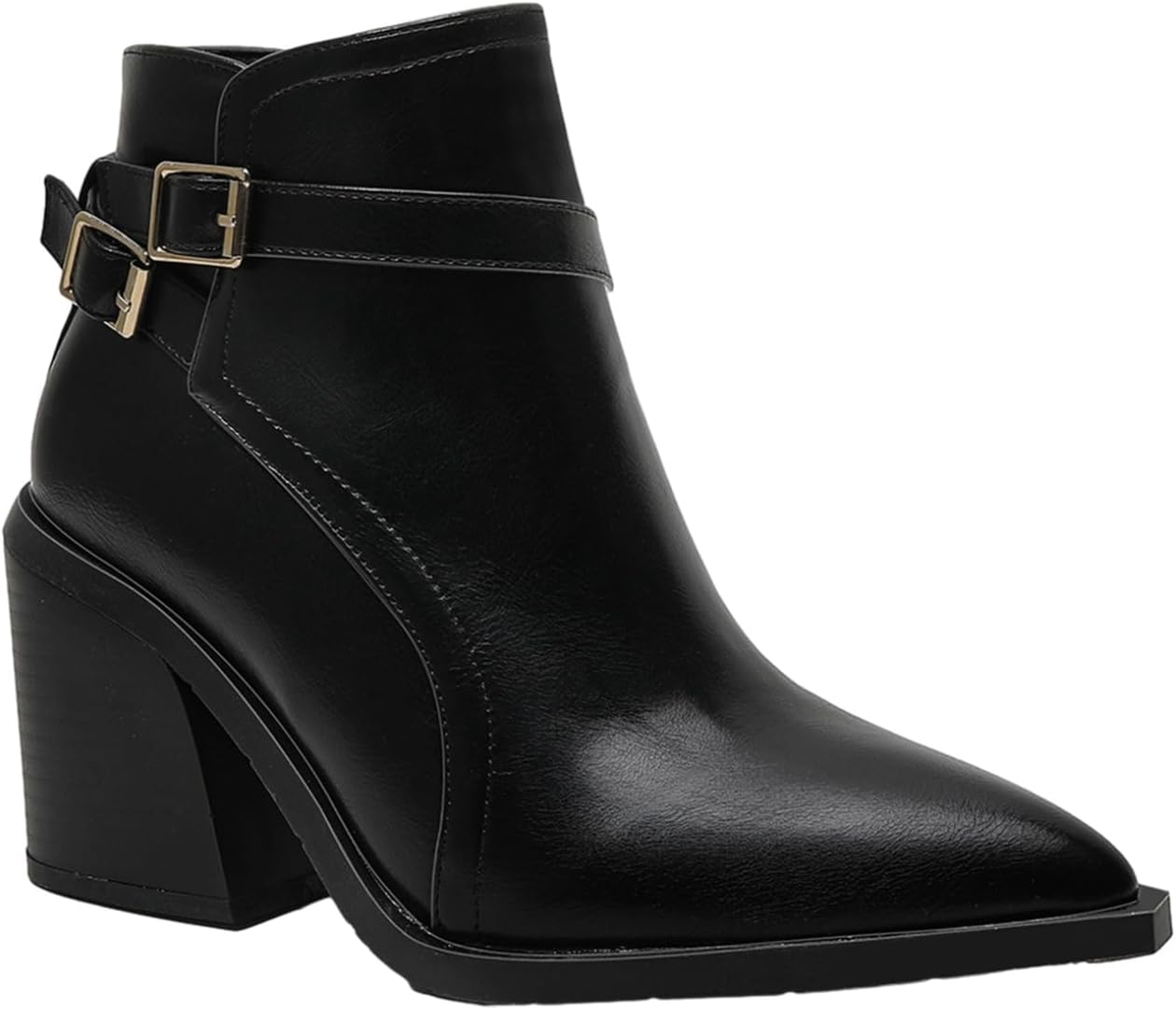 【20%OFFクーポン～】ショートブーツ レディース アンクル丈 袴ブーツ 皮革 ポインテッドトゥ 痩せ効果 軽量 履きやすい 痛くない サイドジップ 太めヒール 着回し 秋用 防滑 大きいサイズ イベント カジュアル