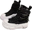 【20%OFFクーポン〜】サマーブーツ 厚底 レディース レトロ風 サンダルブーツ レースアップ 5cmヒール ハイカット メッシュスニーカー ゴム バックル ...
