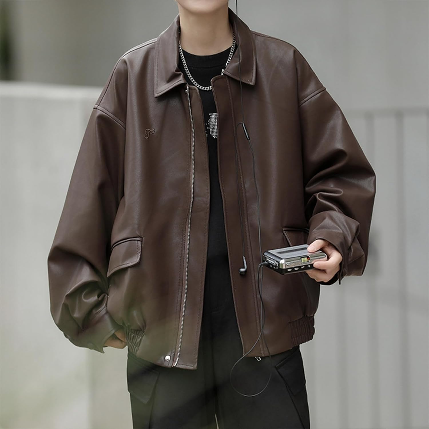 【20%OFFクーポン〜】ライダースジャケット メンズ フェイクレザー ゆったり レトロ レザージャケット 皮ジャン アウター 着痩せ 簡約 おしゃれ ファッション カジュアル バイク用 ソフト 秋冬 通勤通学 ジュニア