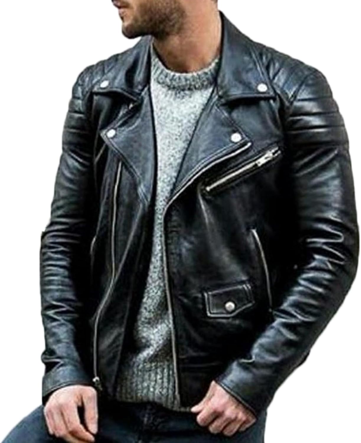 【20%OFFクーポン〜】ライダースジャケット メンズ PUレザー 革ジャケット皮ジャン タイツ 大きいサイ..