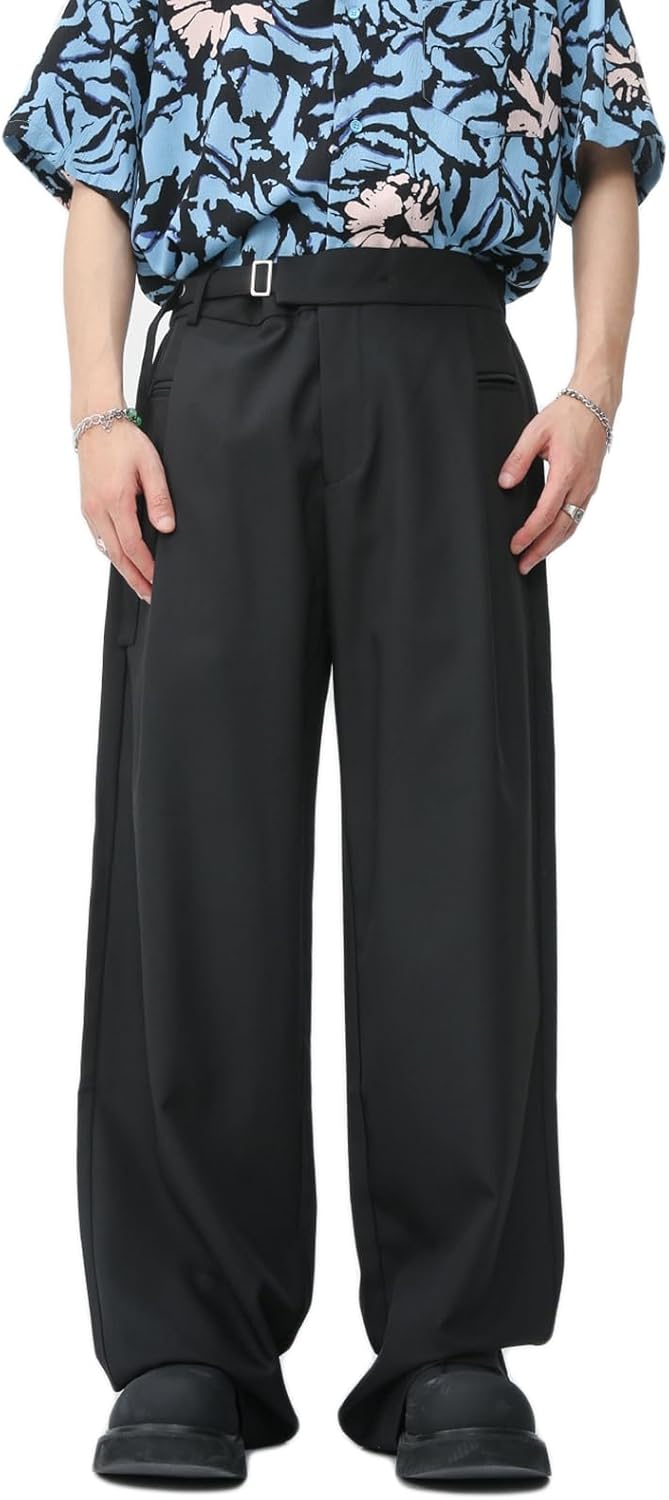 【20%OFFクーポン〜】ガウチョパンツ メンズ スラックス バギー ルーズ 大きめ ワイドパンツ おしゃれ ..