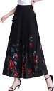 【20%OFFクーポン〜】ガウチョ パンツ 春 大きいサイズ レディース 美脚 お洒落 大人 花柄 ガウチョ パンツ 春 大きいサイズ レディース 美脚 お洒落...