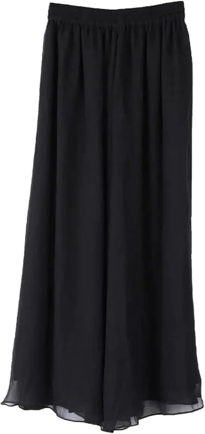 【20%OFFクーポン~】ルーズ シフォン ワイドパンツ レディース キュロットパンツ 夏 袴 ガウチョパンツ 涼しい 夏 9分丈 ロングパンツ エレガント 脚長 着痩せ 体型カバー バギーパンツ カジュアル ハイウエスト オ