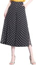 【20%OFFクーポン〜】クロップドパンツ レディース シフォン ノンストレスキレイめ ゆったり なめらか 美ラインワイドパンツ ファッション 綺麗シルエット 夏服 ボトム 水玉柄 レースライニング 大きいサイズ フレアパンツ(4)