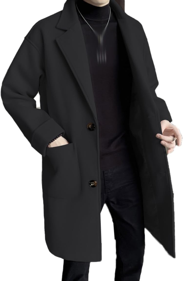 【20%OFFクーポン〜】チェスターコート メンズ スリム ロングコート ウール ビジネス ベーシック ラシャコート 大きいサイズ 通勤 ジャケット ファッション 秋冬 無地 暖かい 防寒 ロング丈 アウター メルトンコート