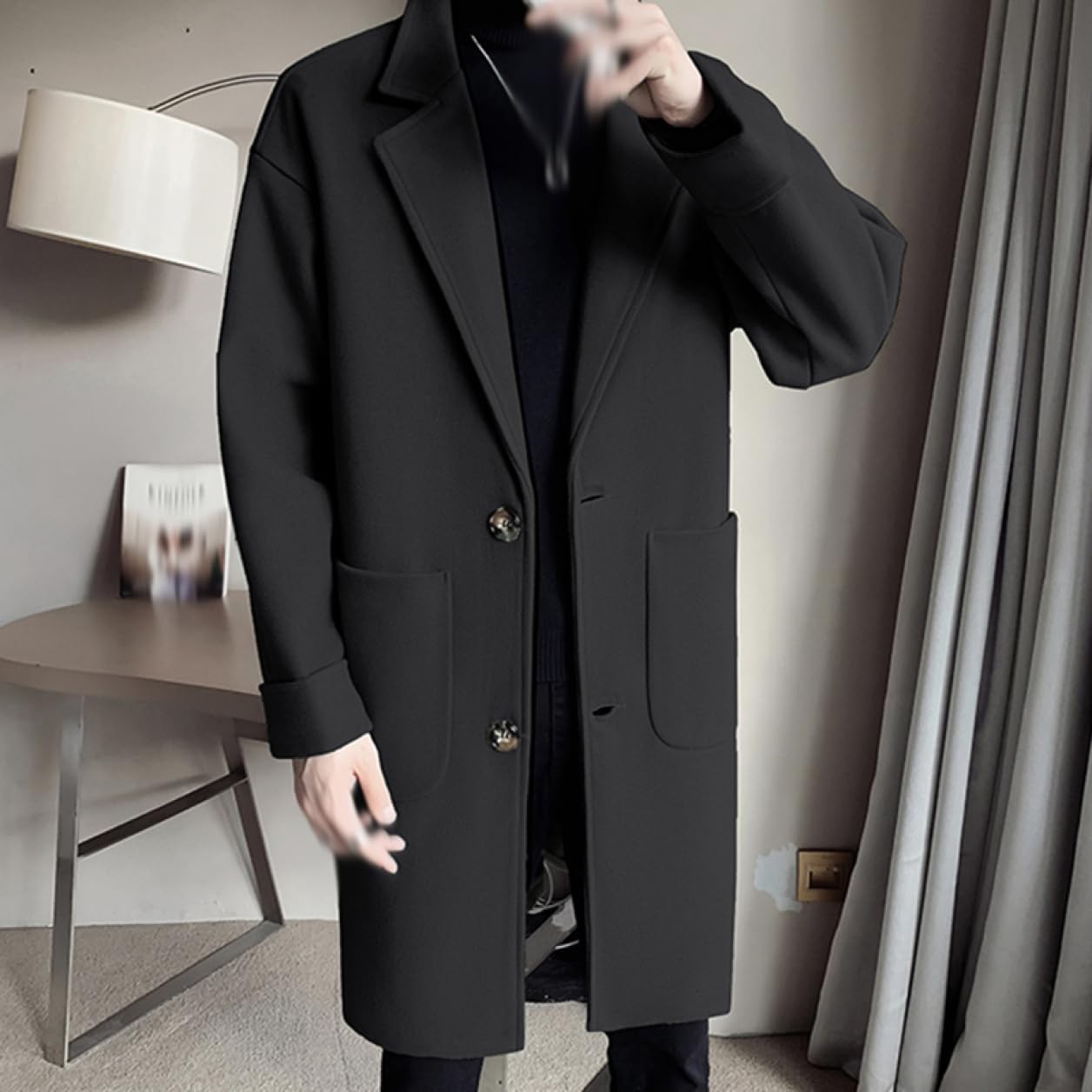 【20%OFFクーポン〜】チェスターコート メンズ スリム ロングコート ウール ビジネス ベーシック ラシャコート 大きいサイズ 通勤 ジャケット ファッション 秋冬 無地 暖かい 防寒 ロング丈 アウター メルトンコート