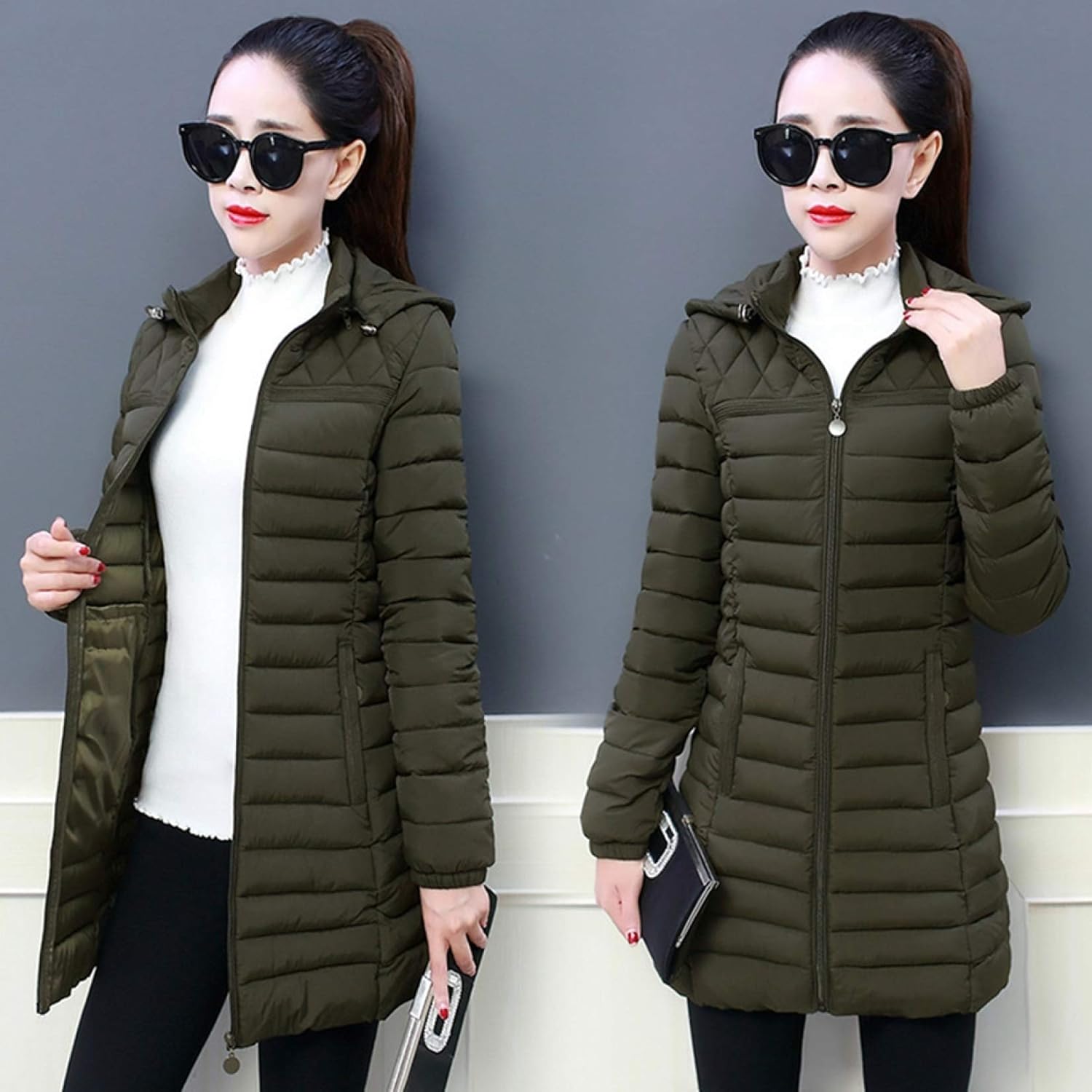 【20%OFFクーポン〜】軽量 ロングコート ロングダウン ダウンコート アウター 外套 上着 冬コート カジュアル ファッション ダウンジャケット 着痩せ 冬物 冬服 防風 保温 おしゃれ レディース 大きいサイズ フード付