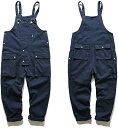 【20%OFFクーポン〜】オーバーオールメンズ サロペットパンツ 大きいサイズ ロングパンツ オールインワン つなぎ 作業服 ワイドパンツ マルチポケットソリッ...