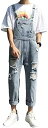【20%OFFクーポン〜】サロペットパンツ メンズ ゆったり オーバーオール ダメージ加工 ファッション オールインワンおしゃれ カジュアル カッコイイ デニム...