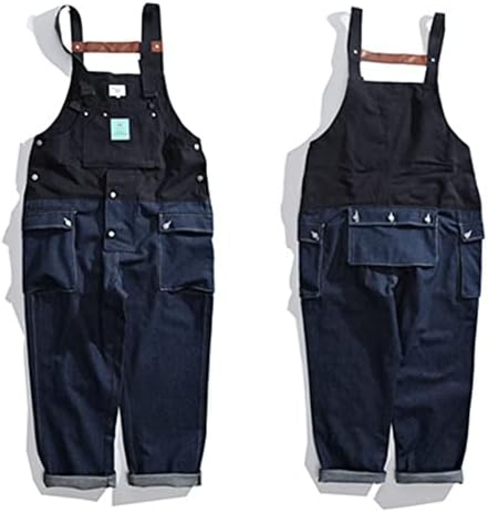 【20%OFFクーポン〜】オーバーオール メンズ カラーマッチング マルチポケットサロペットパンツ 作業服 おしゃれ パンツ ゆったりカジュアル オールシーズン使え 男女兼用 日常 通学 通勤 お出かけ