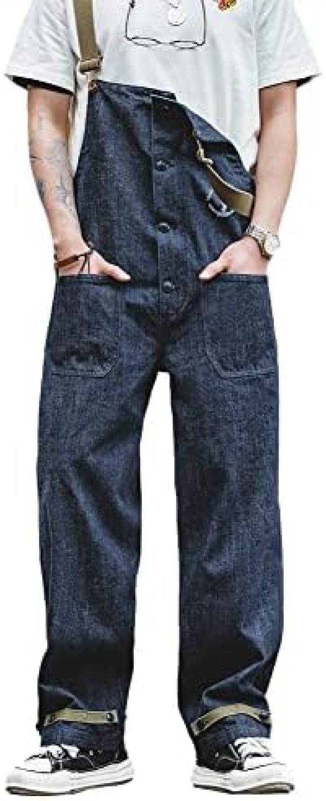 【20%OFFクーポン〜】オーバーオール メンズ 米海軍 大戦後期デッキパンツ ミリタリー ツナギ ジーンズ S~3XL ユニセックス サロペット デニム ストレートフィット ストリート系 服 作業服