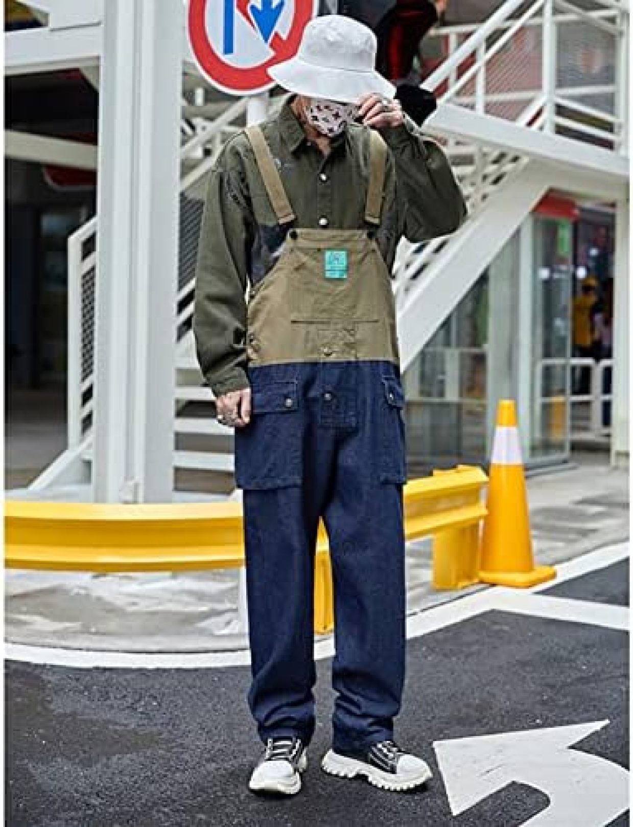 【20%OFFクーポン〜】オーバーオール メンズ 大きいサイズ 作業用 サロペット カジュアル ワイド ゆったり おしゃれ ユニセックス 春 秋