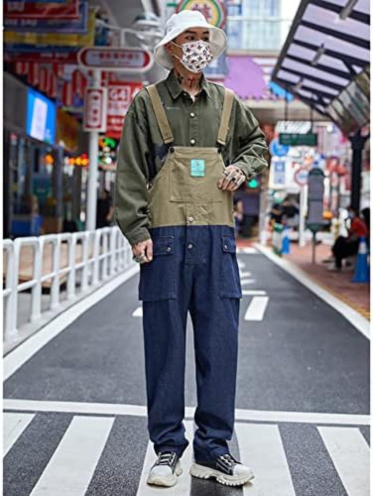 【20%OFFクーポン〜】オーバーオール メンズ 大きいサイズ 作業用 サロペット カジュアル ワイド ゆったり おしゃれ ユニセックス 春 秋