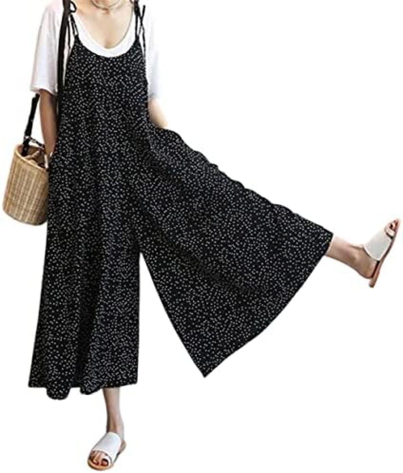 【20%OFFクーポン〜】サスペンダー ワンピース パンツ レディース サロペット オーバーオール パンツ オールインワン ワイドパンツ ロングパンツ サスペンダー ワンピース ガウチョパンツ カジュアル ゆったり 体型カバー