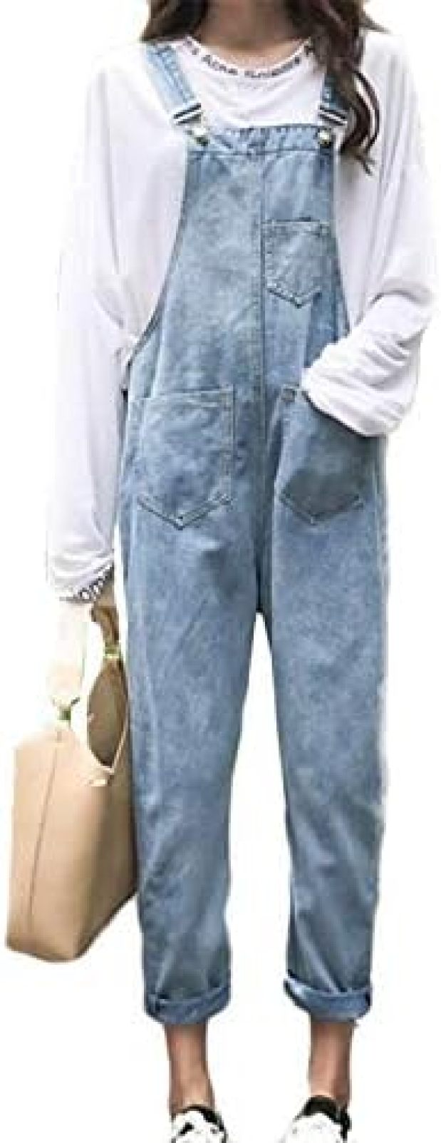【20%OFFクーポン〜】レディース サロペット オールインワン ボトムス ゆったり デニムパンツ オーバーオール 春 夏 かわいい カジュアル ポケット付き