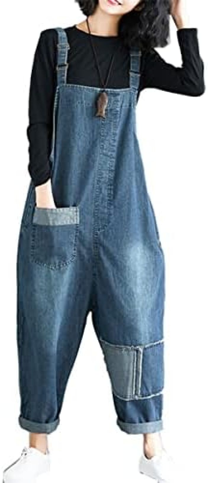 【20%OFFクーポン〜】レディース オーバーオール サロペット オールインワン パンツ ロングパンツ ジーンズ 破れたジーンズ デニム ゆったり オーバーサイズ 体型カバー カジュアル レトロ 春夏 通学