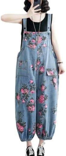 【20%OFFクーポン〜】デニム サロペット レディース ワイドパンツ オールインワン デニムパンツ オーバーオール ゆったり カジュアル ジーンズ 可愛い 花柄 春夏秋 M-2XL 【20%OFFクーポン〜】デニム サロペット レディース ワイドパンツ オールインワン デニムパンツ オーバーオール ゆったり カジュアル ジーンズ 可愛い 花柄 春夏秋 M-2XL