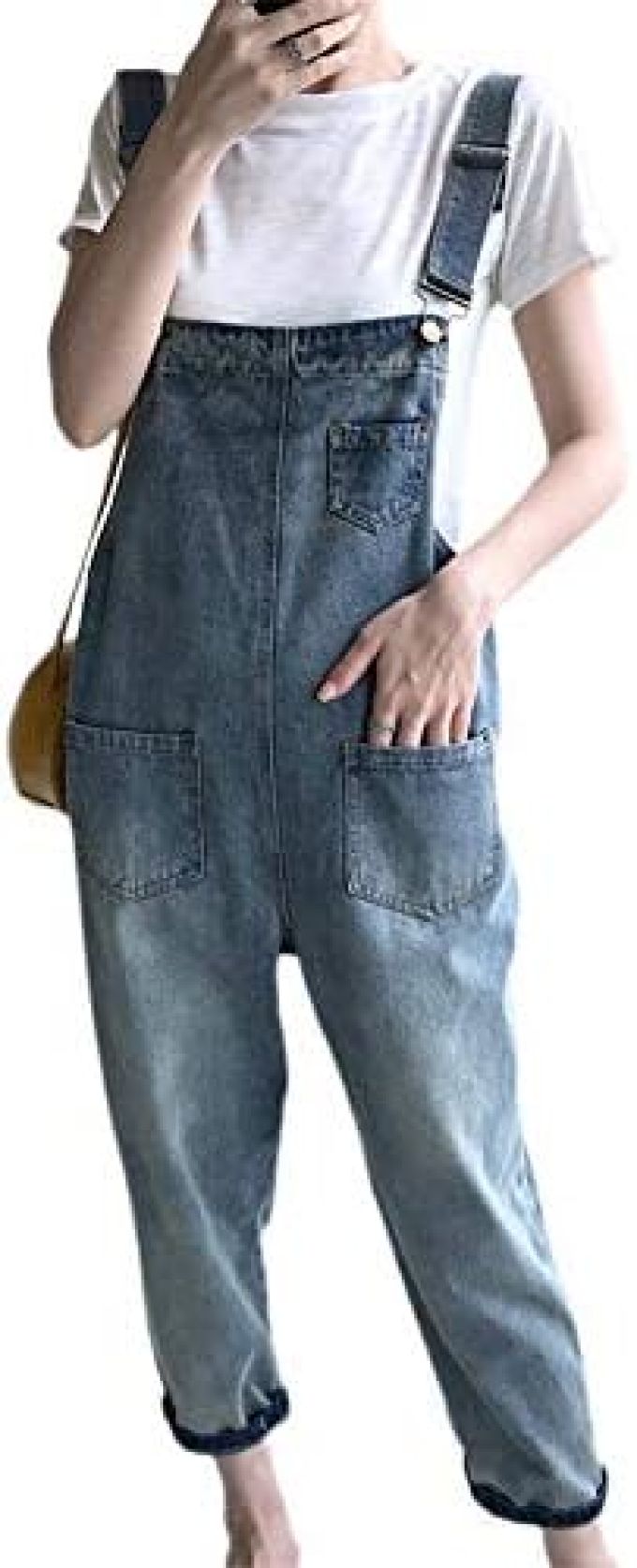 【20%OFFクーポン〜】サロペット レデイース デニム パンツ オールインワン ジーンズ ボトムス ストリート BF風 ポケット付き ロングパンツ カジュアル ファッション 大きいサイズ 夏 春 体形カバー 秋