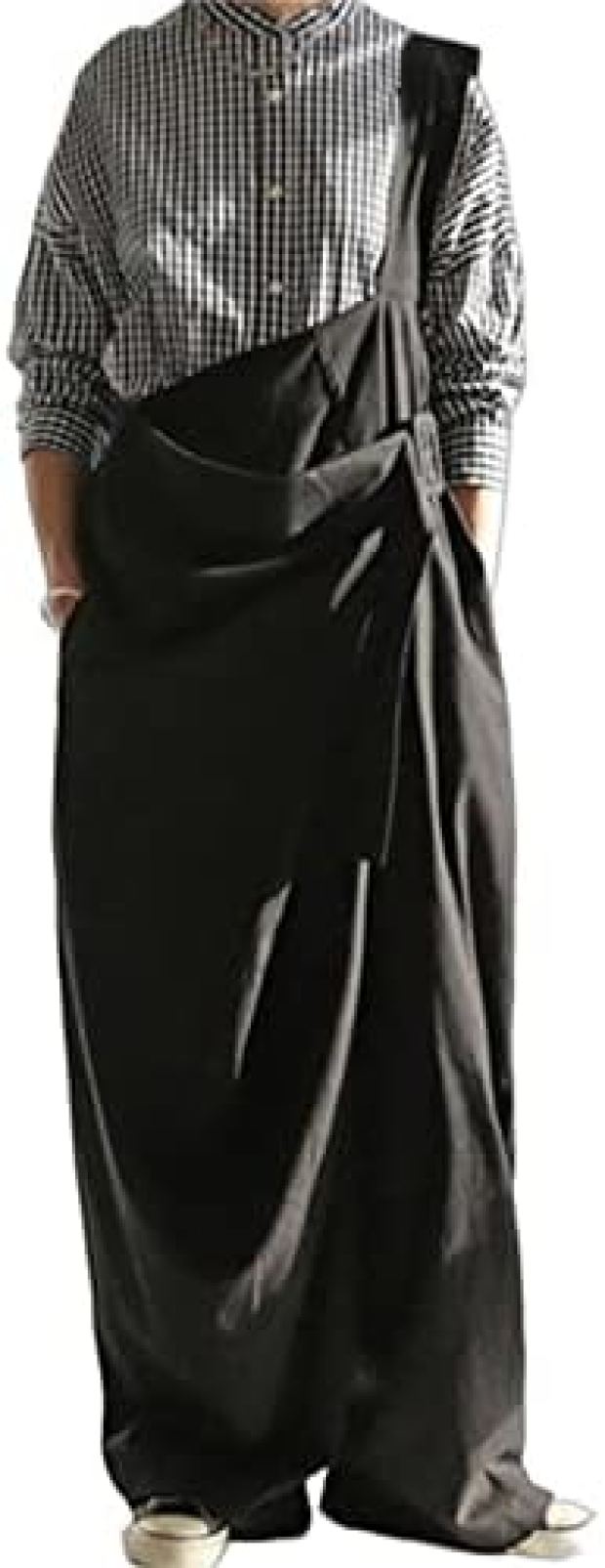 【20%OFFクーポン〜】サロペット オールインワン レディース オーバーオール ロングパンツ ワイドパンツ 長ズボン ガウチョパンツ ストレートパンツ ロング丈 無地 肩出し 片肩 カジュアル 体型カバー ゆったり キレイめ