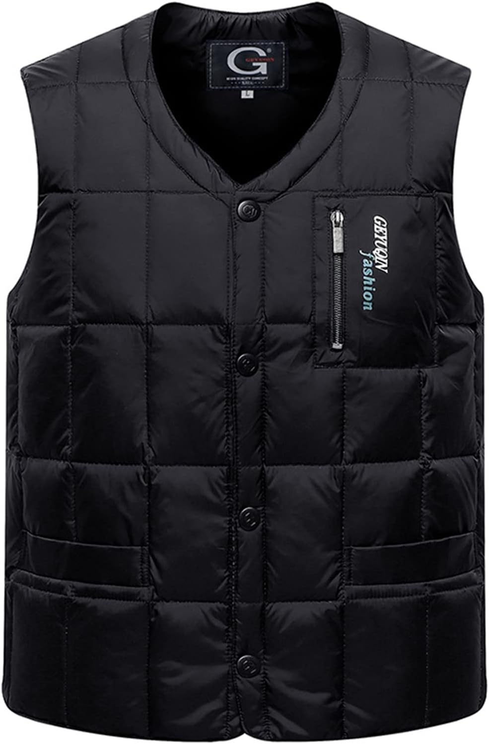 秋冬 ダウンベスト メンズ ベスト インナー 中綿 ダウン フェザー vネック 軽量 防寒対策 暖か 無袖 チョッキ スリム ショート 大きい..