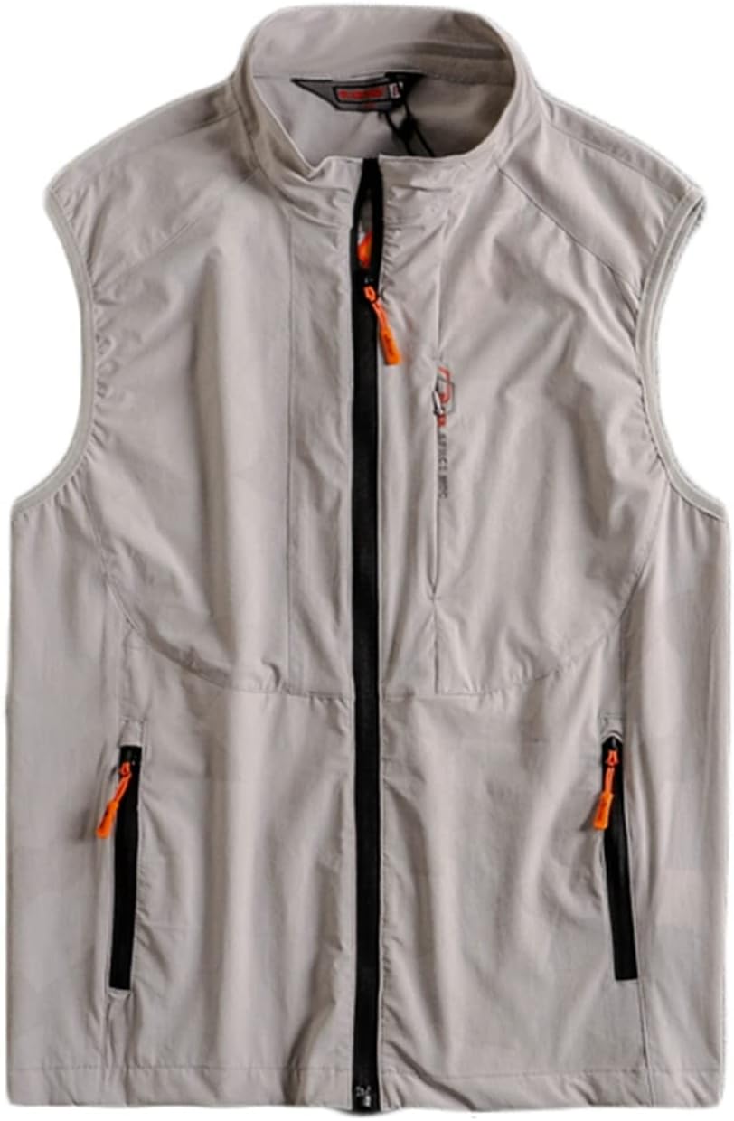 楽天Yokosチョッキ ベスト 春夏 夏用ジャケット 袖無し メンズ 重ね着 薄手 ファスナーポケット カジュアル 上着 お洒落 速乾 軽量 登山 釣り 作業 ウオーキング スポーツ 運動 アウトドア 山登り グレ