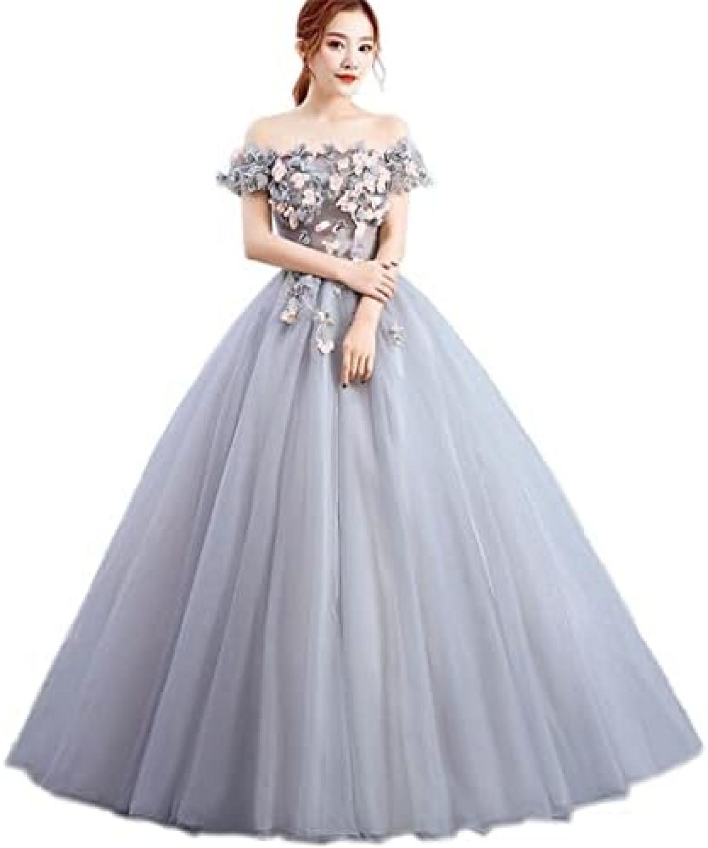 【20%OFFクーポン〜】レディース ドレス イブニングドレス 宴会ドレス 姫系ドレス パフォーマンス コーラス ホスト 発表会 演奏会 二次会 結婚式 女性 気質 刺繍 ボートネック 着痩せ ロング丈 大人