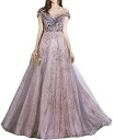 【20%OFFクーポン~】レディース イブニングドレス パーティードレス ウエディングドレス カクテルドレス ロングドレス ワンピース チュール フォーマル ドレス スパンコール オフショルダー 刺繍 花柄 花嫁 演奏会 マキ