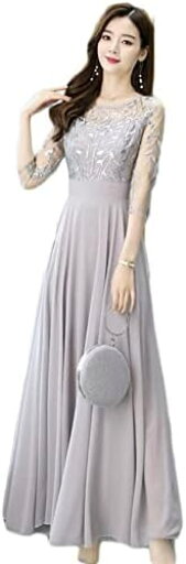 【20%OFFクーポン〜】パーティードレス 演奏会ドレス スパンコール シフォン プリーツ ホワイト レッド コンサート 大きいサイズ 花柄 表彰式 セレモニー コンクール 大人 お呼ばれ クルーネック 春夏 2次会