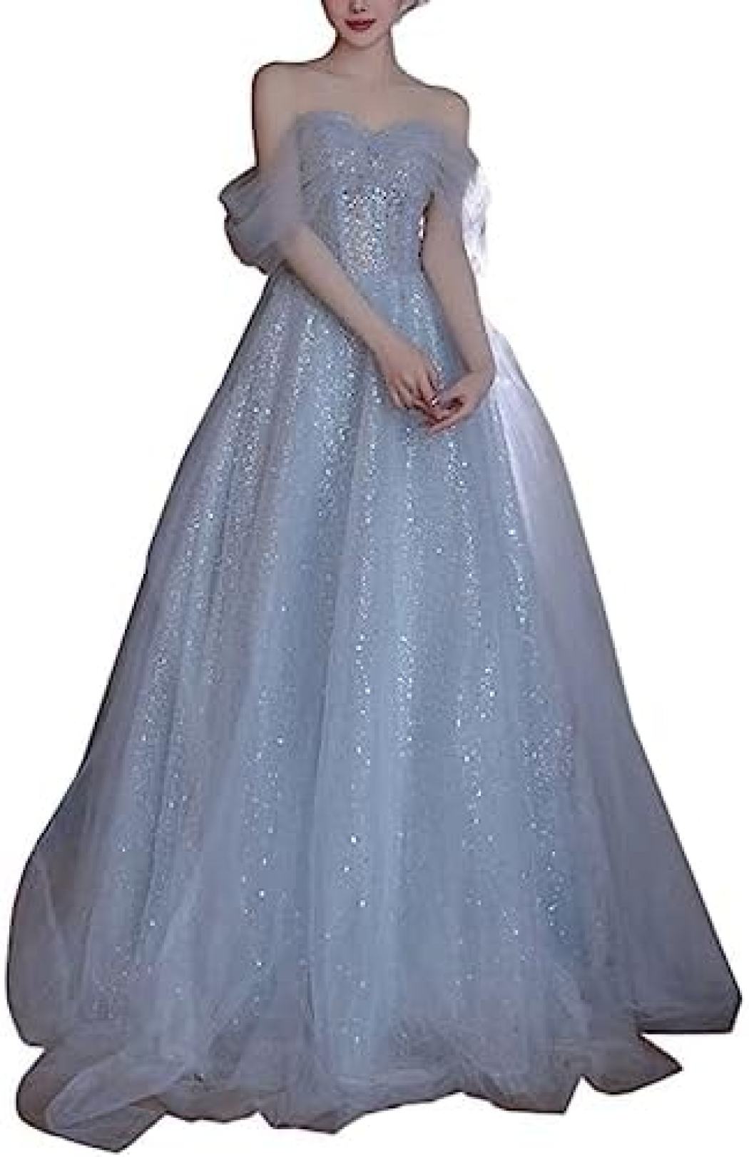 【20%OFFクーポン〜】ドレス レディース イブニングドレス ロングドレス チュール スパンコール Aライン マキシ丈 エレガント きれいめ 気質 フォーマル 演奏会 お呼ばれ 二次会 ステージ 発表会 パーティー