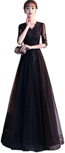 【20%OFFクーポン〜】ドレス イブニングドレス 宴会ドレス パフォーマンス コーラス ホスト 発表会 演奏会 二次会 結婚式 卒業式 女性 気質 Vネック 大人 レース 体型カバー ブラック 春夏秋冬 ロング丈 着痩せ 【20%OFFクーポン〜】ドレス イブニングドレス 宴会ドレス パフォーマンス コーラス ホスト 発表会 演奏会 二次会 結婚式 卒業式 女性 気質 Vネック 大人 レース 体型カバー ブラック 春夏秋冬 ロング丈 着痩せ