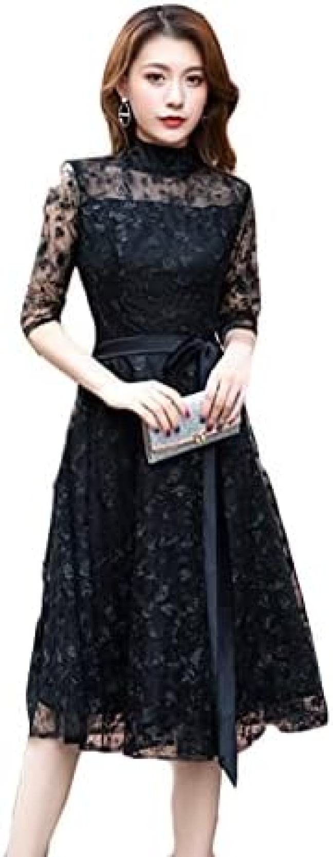 【20%OFFクーポン〜】結婚式ドレス パーティードレス ウエディングドレス ロングドレス レディース ドレス レース 立ち襟 ワンピース 体型カバー フォーマル 大人 ウエディングドレス 二次会 大きいサイズ パーティードレ