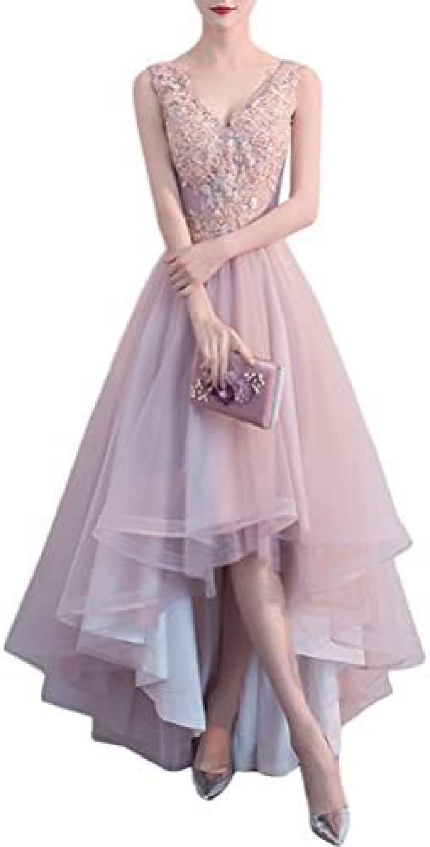 【20%OFFクーポン〜】レディース ドレス ワンピース Vネックドレス イブニングドレス パーティードレス カクテルドレス 花嫁ドレス 披露宴ドレス エレガント フォーマル Vネック 花柄 刺繍 チュール パーティー 演奏会