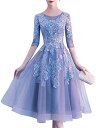 【20%OFFクーポン~】レディース イブニングドレス ドレス ワンピース パーティードレス カラードレス ミドル丈ドレス フォーマル エレガント 花柄 刺繍 甘い コーラス ホスト 演奏会 披露宴 結婚式 パーティー