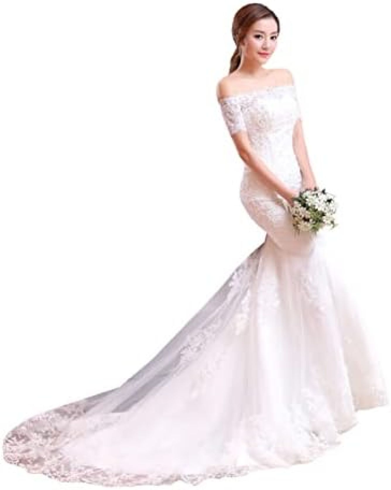 【20%OFFクーポン〜】マーメイドワンピース ロングドレス パーティードレス 結婚式 お呼ばれ フォーマルドレス パーティー 発表会 二次会 演奏会 ブライズメイド 新婦 ウェディングドレス タイト 花柄 宴会 袖あり オフ