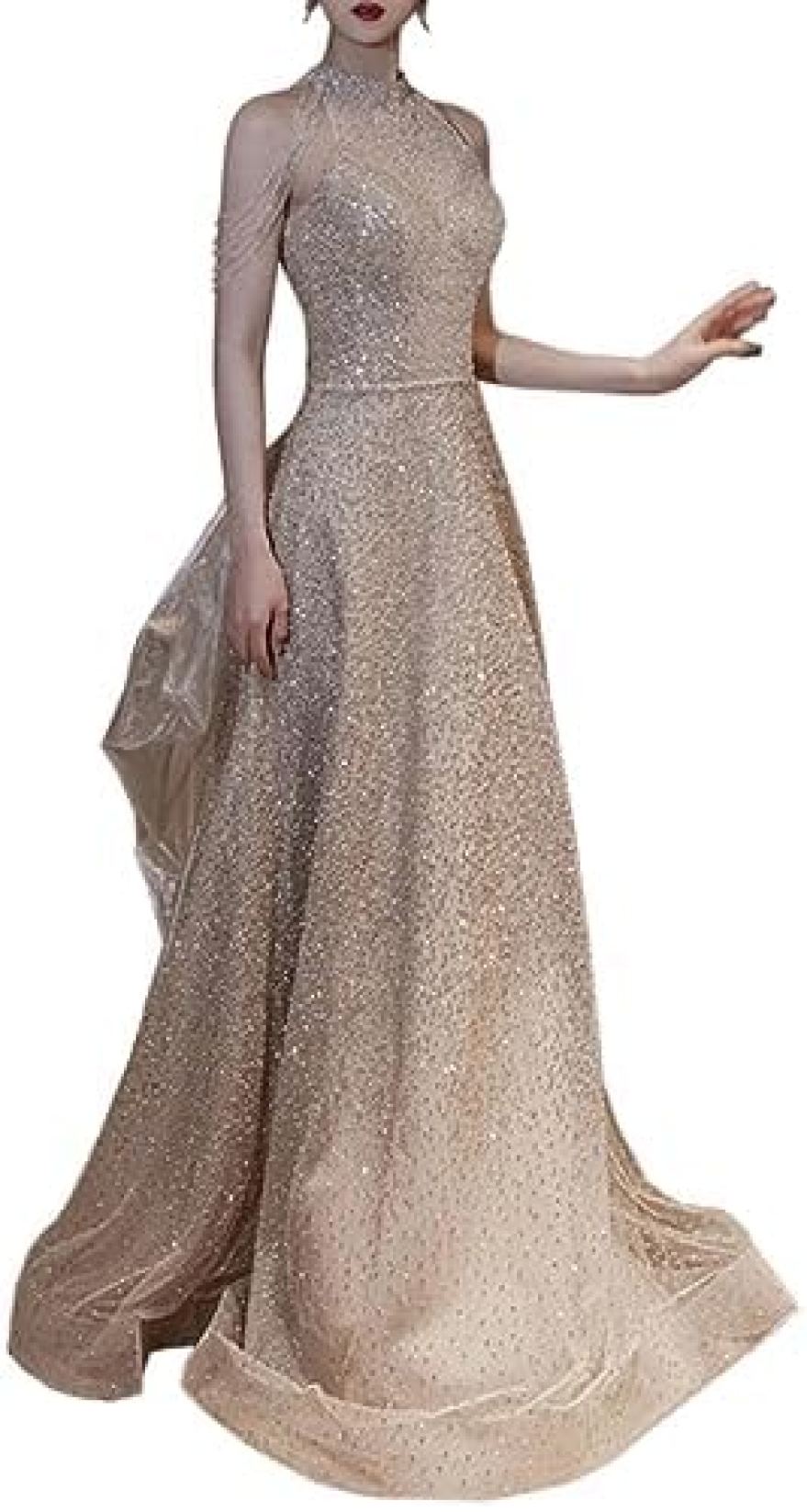 【20%OFFクーポン〜】イブニングドレス レディース ドレス パーティードレス ロングドレス スパンコール Aライン マキシ丈 気質 エレガント フォーマル 発表会 演奏会 司会者 謝恩会 忘年会 お呼ばれ 二次会